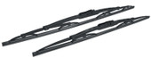 HELLA 858083821 WIPER BLADE 19/21 ' STANDARD PAIR 19 Inch/ 21 Inch; Conventional Style; Steel Frame; Natural Rubber Blade; Black; Standard; Set Of 2; With Pre Attached Universal Adapter; For J-Hook Applications