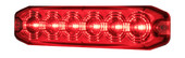 HELLA H22897031 LHEAD MST6E LED 12-24V RED 5.1 Inch Length x 1.1 Inch Height; Mini Bar; Bolt-On Surface Mount; LED; Clear Lens; Red Bulb; 21 User Selectable Flashing Patterns; 12 To 24 Volt