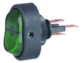HELLA H61920001 SWITCH ROCKER GRN Rocker; Oval; Lighted; Green; Without Cover