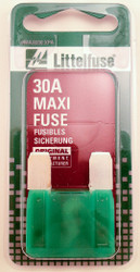 LITTELFUSE MAX30BP MAXIFUSE 5 CDS/PACK 30A Green Blade; 30 Amp; Slow Blow; Pack Of 5; Carded