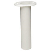T-H MARINE RH-2FW-DP FLAT TOP ROD HOLDER - FISH WHITE Flush Mount; 90 Degree Flat Top Holds Single Rod; White; 9-1/2 Inch Overall Length; 2 Inch Diameter Hole