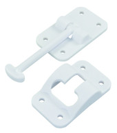 JR PRODUCTS 10414 3-1/2' T-STY DOOR HLDR  W Direct Replacement; T-Style; 3.5 Inch Length; Polar White; Plastic; With Mounting Screws; Packaged