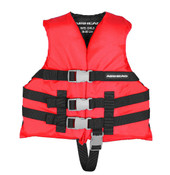 AIRHEAD 30002-02-A-RD AIRHEAD GENERAL PURPOSE LIFE VEST Life Vest; For Body Weight 30 To 50 Pounds; Harmonized U S Coast Guard And Transport Canada Approved;Child; Poly-e Flotation/ Polyester Shell; Red; Open Sides With 3 Buckles