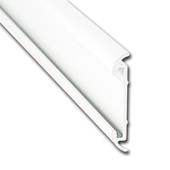 AP PRODUCTS 021-54601-8 FLAT TRIM W/ P.WHT 8' EA Flat Trim Type; With Insert; 1-1/4 Inch Height x 1/5 Inch Width x 8 Foot Length; Polar White; Aluminum; Single