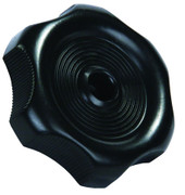 JR PRODUCTS 20345 WINDOW KNOB W/1' SHFT  BK 0.81 Inch Shaft; Black; Plastic; With Replacement Screw