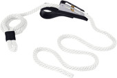 TAYLOR MADE 1131 TIDY GARD FENDER ADJUSTER W/ ROPE W Use With 3/8 Inch Fender Lines; Strap Snap Over; For Standard Diameter Rail; White; Vinyl; With 6 Foot Length Solid Braid Polypropylene Line; For Marine Applications