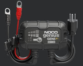 NOCO GEN5X1 1-BANK 5A ONBOARD BATTERY CHARGER For 12 Volt Batteries; 1 Bank Onboard Charger; 120 To 240 Volt AC/ 50 To 60 Hz; 5 Amp Charging Current; 5.1 Inch Length x 1.9 Inch Width x 3.8 Inch Height; With Two Self-Tapping Screw