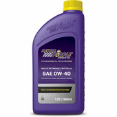 ROYAL PURPLE 11484 MOTOR OIL 0W40 BQ QUART SAE 0W-40; Synthetic; 1 Quart Bottle; Single