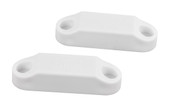 JR PRODUCTS 06-30095 MAGNETIC DOOR CATCH  WHITE Use To Keep RV Baggage Doors Open; Magnetic Style; White; Weather Resistant ABS; With Mounting Screws; Set Of 1 With 2 Pieces