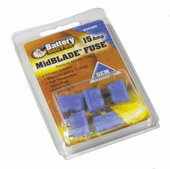 WIRTHCO 24365 MID BLADE FUSE-15 AMP Standard Blue Blade Fuse; ATO/ ATC; 15 Ampere; Case Of 5