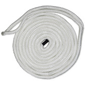 CMP GROUP CDL3825WH 3/8IN-25FT DBLBRD CMP DOCKLINE WHT Double Braided; UV Resistant/ Abrasion Resistant; 3/8 Inch Diameter x 25 Foot Length; White; Nylon
