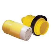 MARINCO 305CRV.VPK 30A CONNECTOR & BOOT KIT Replacement Connector For A Detachable Power Cord; 30 Amp; Female; Without Plug Head Handle; Yellow; Nylon Body; With Weatherproof Boot And Threaded Ring