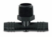 VALTERRA LLC RF849 BARB TEE  1/2' MPTXBARBS Tee Male Adapter; 1/2 Inch Male NPT x 1/2 Inch Barb x 1/2 Inch Barb; Plastic; Without Retail Package