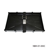 T-H MARINE NBH-31-SSC-DP 29/31 BATTERY TRAY W/ SS STRAP For Use With 31 Series Battery; Polypropylene; With Stainless Steel Buckle Strap; Holds One Battery