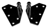 JR PRODUCTS BR-10336 GAS SPRING MOUNT BRACKET Used For Mounting Gas Lift Supports; Flat Shaped; 10 Millimeter Ball Stud; 5 Holes; Powder Coated; Black; Set Of 2