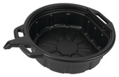 PERFORM TOOL W4071 4.5 GALLON OIL DRAIN PAN 4-1/2 Gallon Capacity; Black; Polyethylene; With Handle