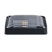 ARCON 20676 LED  BW RCT PRCH LITE WO/SW BLK-CLR LED Bulb; 12 Volt; Rectangular; 5-3/4 Inch Length x 3-1/2 Inch Width; Clear Lens; Black Base; Single; Without Switch