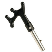 SHURHOLD IND 130 BOAT HOOK 3-In-1 Tool Has A Traditional Boat Hook/ Line Carrying Rack And A Center Push-Off To Get Away From The Dock; Fixed Length; 4-1/2 Inch Length; Plastic; Compatible With All Shurhold Handles Using The SHUR-LOK System