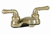 EMPIRE FAUCE U-YNN77N 4' LAV NICKEL FINISH Used For Lavatory; Single Piece 4 Inch Deck-Mount; 2 Teapot Handle; Nickel Plated/ Plastic