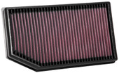 K&N FILTER 33-5076 REPLACEMENT AIR FILTER Washable; Red; Cotton Gauze; Panel