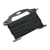 YAKGEAR 01-0054 75 FEET SOLID BLACK PP ROPE WITH WI Diamond Braid; 3/16 Inch Diameter x 75 Foot Length; Black; Nylon; With Winder