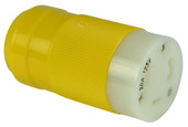 MARINCO 305CRV 30A CONNECTOR Replacement Connector For A Detachable Power Cord; 30 Amp; Female; Without Plug Head Handle; Yellow; Nylon Body