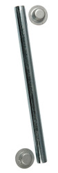 C.E. SMITH 10700A ROLLER SHAFT  1/2' X 5-1/4' 1/2 Inch Diameter x 5-1/4 Inch Length; Zinc Plated; Steel; With Two 1/2 Inch Cap Nuts; Single