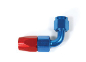 SPEEDFX 510890 -8AN X 90  R/B HOSE END Full Swivel; -8AN; 90 Degree; Anodized; Red/Blue; Aluminum; Single