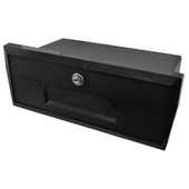 ATTWOOD MARI 2638-1 GLOVE BOX-STD BLK With Lock; Black; Plastic; Locks With Marine Locking Latch; 11-3/4 Inch Length x 4 Inch Height x 6-5/8 Inch Depth Inside Dimension