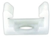 JR PRODUCTS 81455 TYPE E - SNAP CURTCARRIER Use With Type E Window Curtain Track; Snap-In Type; White