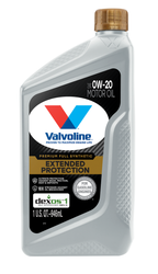 VALVOLINE 891682 VAL EXTENDED PROT FULL SYN 0W20 SAE 0W-20; Full Synthetic; 1 Quart Bottle; Single