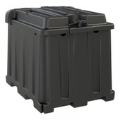 NOCO HM426 DUAL 6V BATTERY BOX Fits Dual 6 Volt Group Batteries; Black; Polyethylene Plastic; Full Flow Ventilation; With Captive Lid; Large Cable Entry Holes; Impact Resistant To -40 Degree Fahrenheit