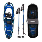 AIRHEAD 80-3010K YUKON CHARLIE SNOWSHOE KIT BLUE 25' 25 Inch Length x 8 Inch Width; 150 To 200 Pound Weight Capacity; Blue; Aluminum; With Poles/ Travel Bag