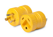 MARINCO 127A 20A 3-PRONG GEN ADAPTER For Connecting RV Power Inlet To Generator Power Source; 20 Amp Male To 30 Amp Female; Polarized For Use With RV Only; Non Locking; Without Lighted End