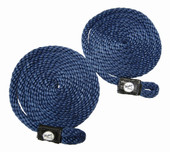 TAYLOR MADE 11317 3/8' X 72' BRAIDED ROPE  NAVY (PR) For Use On Freshwater and Saltwater Boats; Braided With Pre-Spliced Ends; 3/8 Inch Diameter x 6 Foot Length; Navy Blue; Polypropylene; Set of 2