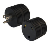 VALTERRA LLC A10-1530ARDVP 15AM-30AF ADAPTER PLUG RO 15 Amp Male To 30 Amp Female Plug; Black; PVC; Round; 1 Per Card