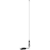 SHAKESPEARE 5250 VHF ANTENNA  3' STAINLESS WHIP  3DB For Use With VHF Marine Radio; Monopole; 3 Feet Length; 3dB Gain; Ratchet Mount; White; With Chrome Plated Brass Ferrule/ Stainless Steel Whip/ 15 Feet RG-58 Coaxial Cable And PL-259 Connector