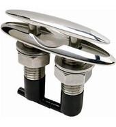 ATTWOOD MARI 66517-1 6' NEAT CLEAT Used To Coil And Secure Lines; Neat Cleat Design; 6 Inch Length; Silver; Stainless Steel; Two Hole Mounting Pattern; With Drainage Chargers; Single; Bulk Packaging