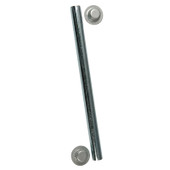 C.E. SMITH 10701A ROLLER SHAFT  1/2' X 6-1/4' 1/2 Inch Diameter x 6-1/4 Inch Length; Zinc Plated; Steel; With Two 1/2 Inch Cap Nuts; Single