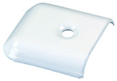 JR PRODUCTS 49655 METAL VINYL END CAPS 1-1/4 Inch Length x 1-3/8 Inch Width x 1/4 Inch Depth; Polar White; Metal; Set Of 4