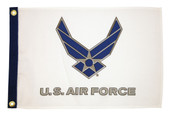 TAYLOR MADE 1618 USAF WINGS 12X18 FLAG US Air Force Wings Military Flag; 18 Inch Length x 12 Inch Height; Nylon; With Brass Grommets