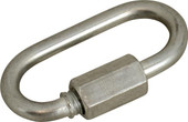 SEA DOG 158010-1 GALVANIZED QUICK LINK 3-1/2' Interlocking/ Spring Loaded Gate; Oval; 1/2 Inch Opening; 3-1/2 Inch Length; Electro-Galvanized Mild Steel; 12100 Pound Capacity