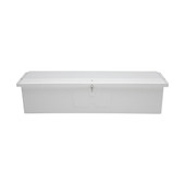 TAYLOR MADE 83560 S 'N G DOCK BOX W/3 ROD 24' X 95' X Extra Large; 95 Inch Length x 22 Inch Width x 24 Inch Height; White; Fiberglass; Gas Shock Closure; With Built-In Rod Holders