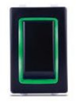SIERRAMARINE RK40700G ROCKER SWITCH  HALO DPDT  DEPENDENT 12 Volt DC; 20 Amp; Rocker Switch; Rectangular; Green Illuminated; Black; Double Pole Double Throw (DPDT)
