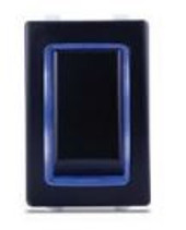 SIERRAMARINE RK40700B ROCKER SWITCH  HALO DPDT  DEPENDENT 12 Volt DC; 20 Amp; Rocker Switch; Rectangular; Blue Illuminated; Black; Double Pole Double Throw (DPDT)