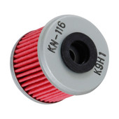K&N FILTER KN-116 OIL FILTER Cartridge Style; High Flow Premium Media; Without Anti Drain Back Valve; Without Bypass Valve; Without Removal Nut; 1.563 Inch Outside Diameter x 1-3/8 Inch Height; Orange; Nitrile Rubber Gasket