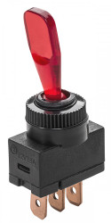 WHITECAP IND S-8061C TOGGLE SWITCH  2 POSITION ILLUM. RE 12 Volt; 15 Amp; Toggle; Illuminated; Brass/ Bakelite; Without Safety Cover; On/ Off Position; SPST-Single Pole Single Throw