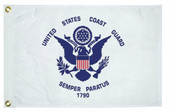 TAYLOR MADE 5626 12X18  COAST GUARD  FLAG United States Coast Guard Semper Paratus 1790 Military Flag; 18 Inch Length x 12 Inch Height; Nylon; With Brass Grommets