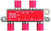 JR PRODUCTS 47345 4-W 2.4 GHZ HD/SAT SPLTR 4-Way Splitter; Works With F-Style Coax Connection; Operating Frequency of 2.4 GHz