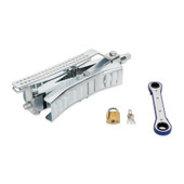 CAMCO 44662 WHEEL STOP For Use With Tandem Tires; Spacing of 3 to 10 Inches; With Ratchet Wrench; Locking; Metal; Single CAMCO 44662 WHEEL STOP For Use With Tandem Tires; Spacing of 3 to 10 Inches; With Ratchet Wrench; Locking; Metal; Single